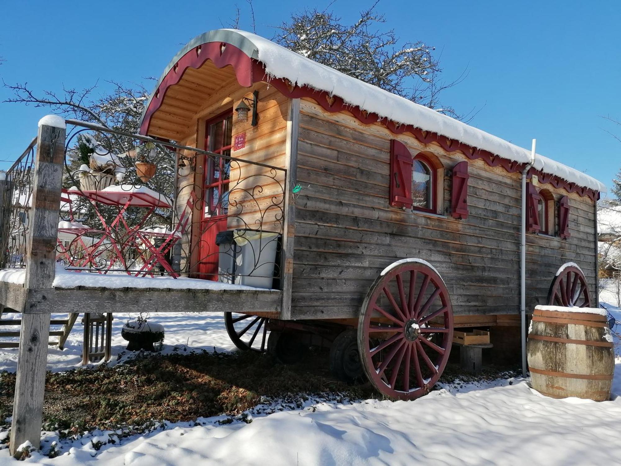 Roulotte Le Temps De Rever Bed and Breakfast Saint-Michel-sur-Meurthe Esterno foto